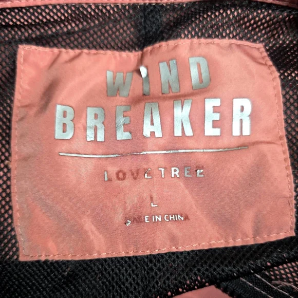 Love tree windbreaker Size:L Color:Pink - Picture 6 of 6